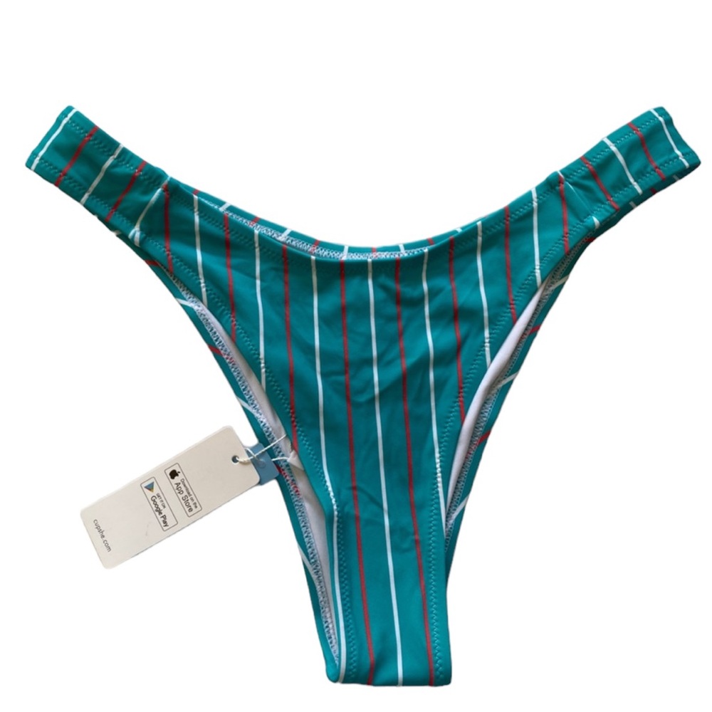 CUPSHE Striped Women’s Bikini Bottoms Size M